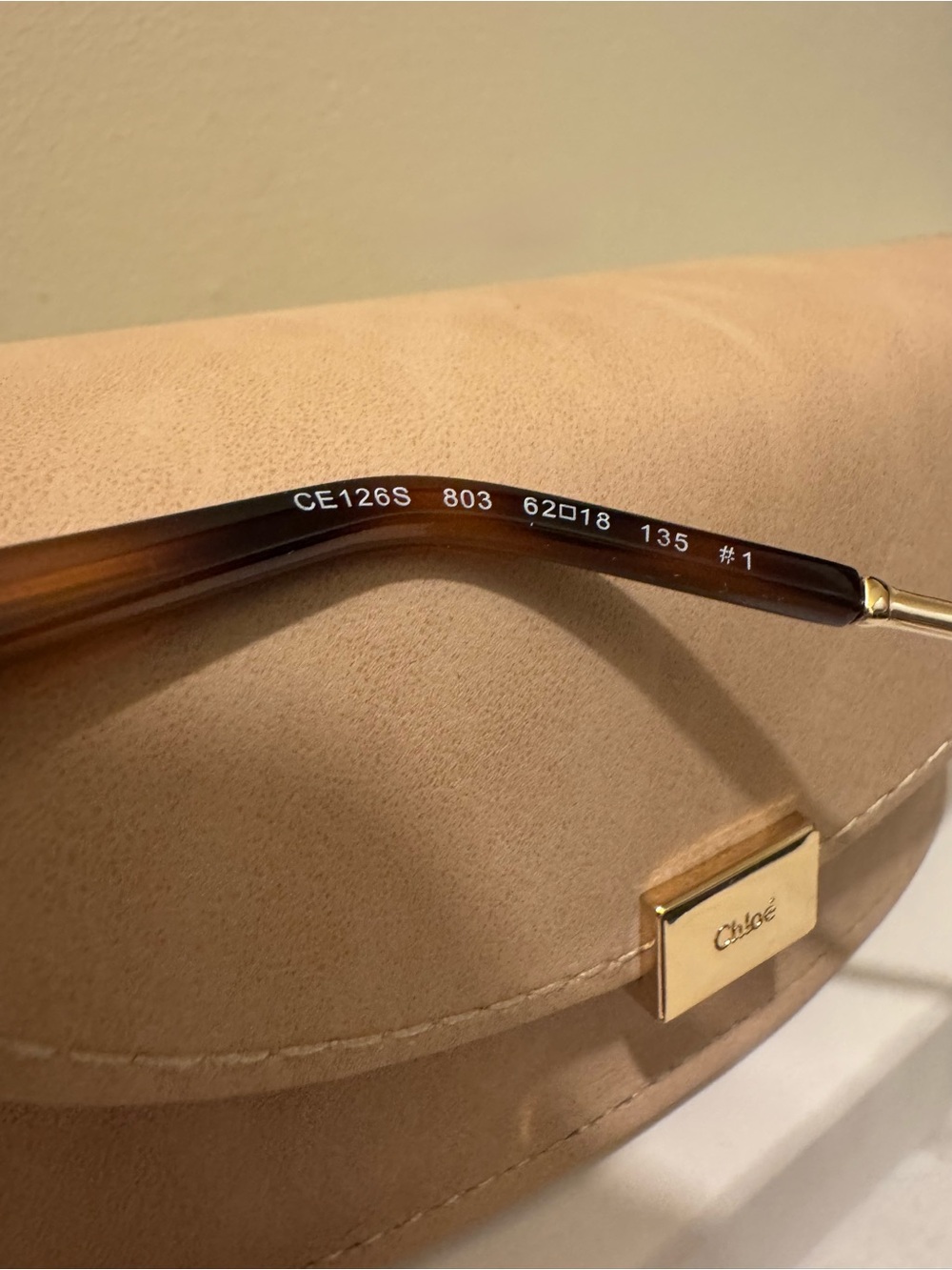 AUTHENTIC Chloé Carlina Oversized Gold Sunglasses CE126S Made in Italy - Picture 5 of 12